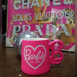 21 oz Hot Pink Barbie Mug Barbie Est. 1959